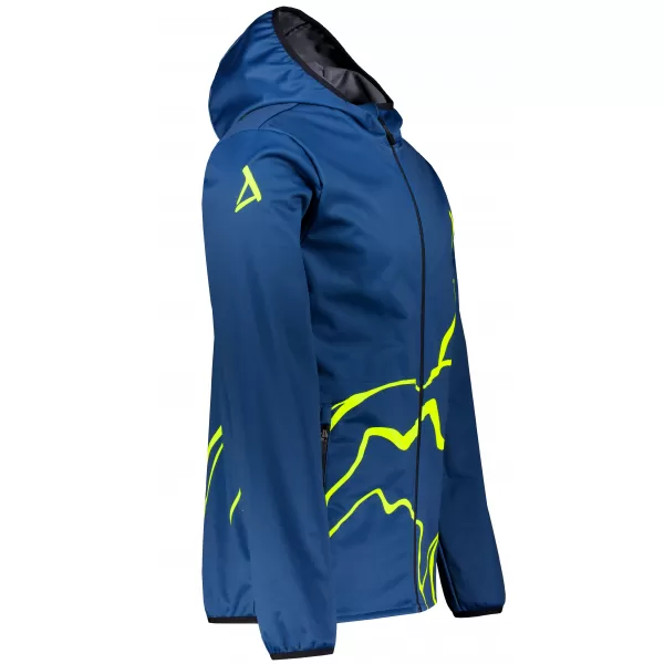  Premium-Softshelljacke für Herren ALTISPORT VOJ/ALM073JACK01 MARINEBLAU/NEONGELB 