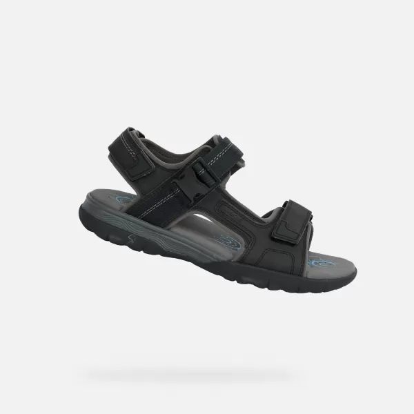  Herrensandalen GEOX SPHERICA EC5 G014392 SCHWARZ 