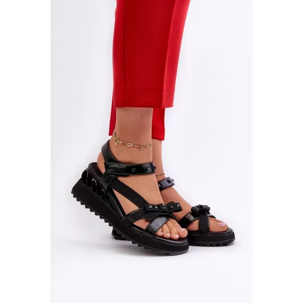  Damensandalen D&A CR956 SCHWARZ 