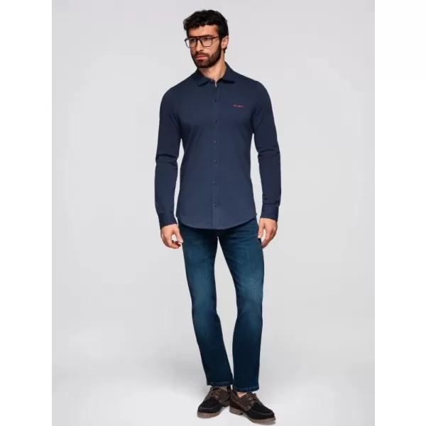  Herrenhemd OMBRE K697 MARINEBLAU 