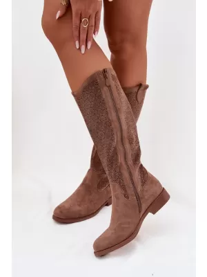 Damenstiefel S.BARSKI HY61-8022 KAFFEE