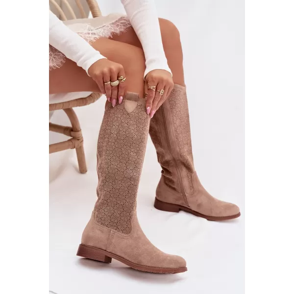  Damenstiefel S.BARSKI HY61-8022 BEIGE 