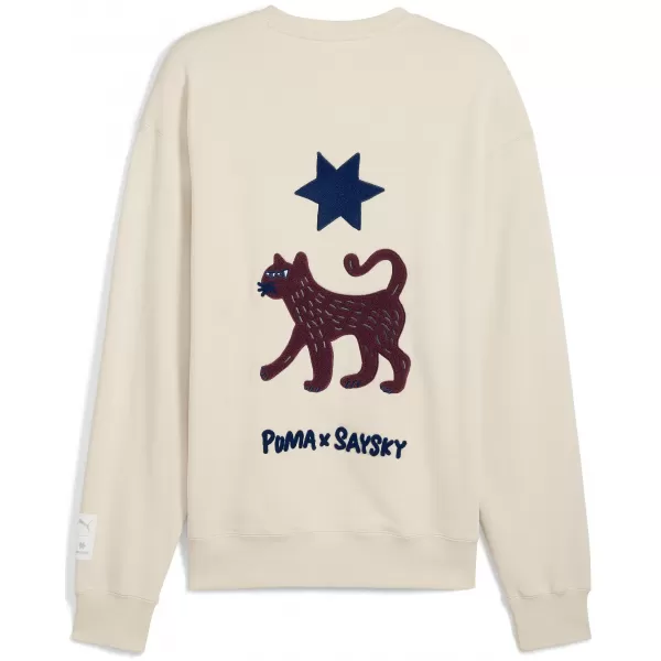  Sweatshirt PUMA UNISEX X SAYSKY LS KNIT 527557-87 ALPINER SCHNEE 