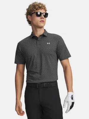 Herren-T-Shirt UNDER ARMOUR T2G PRINTED POLO 6012304-001 SCHWARZ