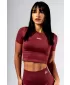 Nahtloses Crop-Top mit kurzen Ärmeln POWER 891 RED Nebbia