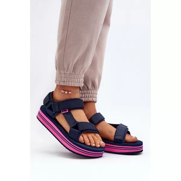  Damensandalen LEE COOPER LCW-24-05-2753L MARINE/FUCHSIA 