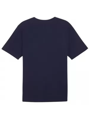 Funktions-T-Shirt für Herren PUMA TEAMRISE LOGO JERSEY COTTON 658705-06 PUMA MARINE/PUMA WEIß