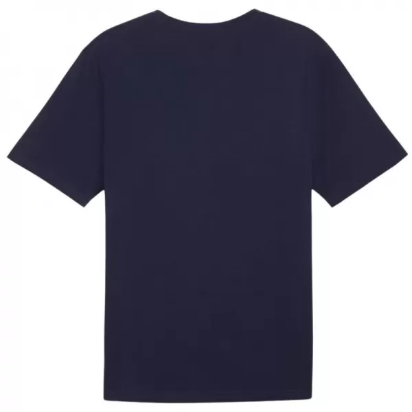  Funktions-T-Shirt für Herren PUMA TEAMRISE LOGO JERSEY COTTON 658705-06 PUMA MARINE/PUMA WEIß 