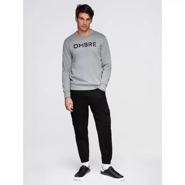 Herren-Sweatshirt OMBRE B1711 GRAUE MELANGE 