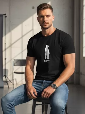 Herren-T-Shirt DSTREET NX062R SCHWARZ