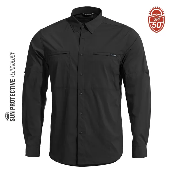  Herrenhemd PENTAGON WAYNE K02029 01 SCHWARZ 