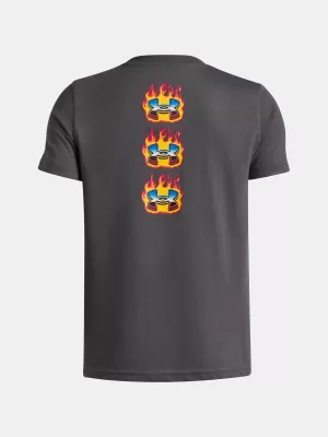 T-Shirt für Jungen UNDER ARMOUR UA FLAME WM SS 6005059-025 GRAU