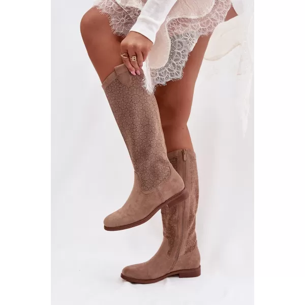  Damenstiefel S.BARSKI HY61-8022 BEIGE 