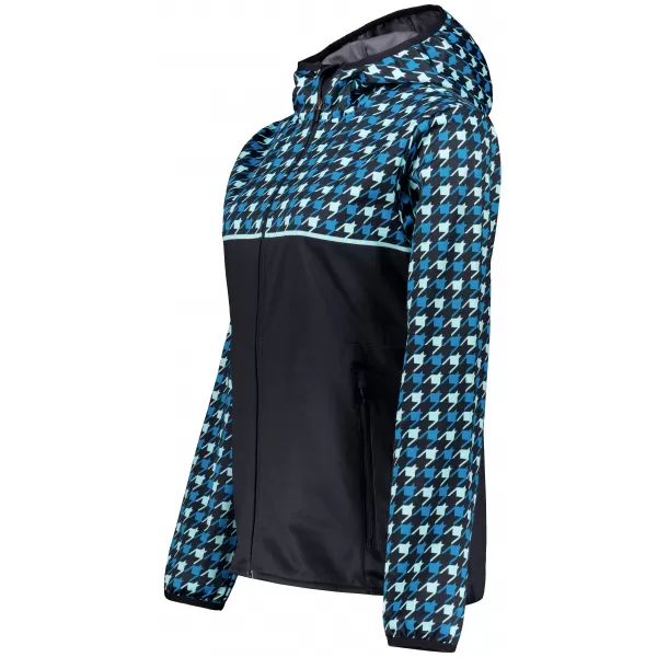  Premium-Softshelljacke für Damen ALTISPORT VOJ/ALW048JACK01 SCHWARZ UND BLAU 