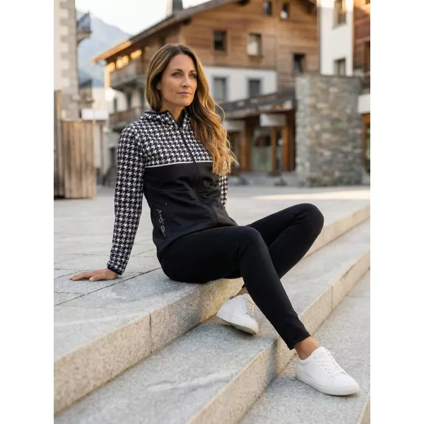  Premium-Softshelljacke für Damen ALTISPORT VOJ/ALW048JACK01 SCHWARZ UND WEIß 