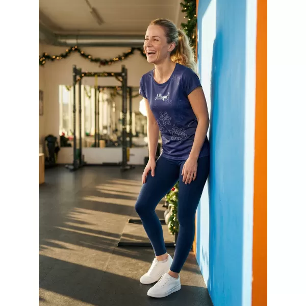  Premium-Weihnachts-T-Shirt für Damen ALTISPORT VOJ/ALWVN8TR06 DUNKELBLAU 