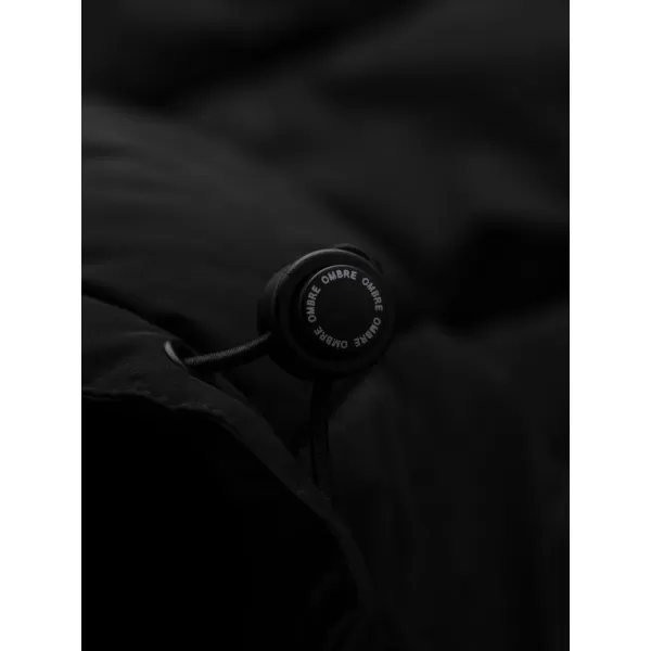  Herren-Winterjacke OMBRE OM-JALJ-0309 SCHWARZ 