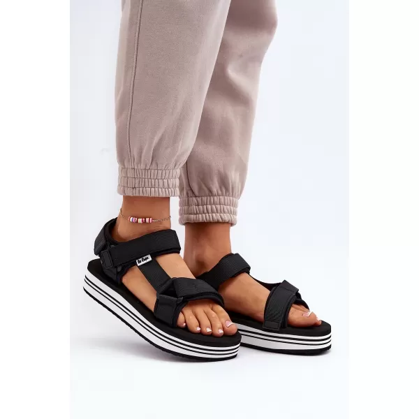  Damensandalen LEE COOPER LCW-24-05-2753L SCHWARZ/WEIß 
