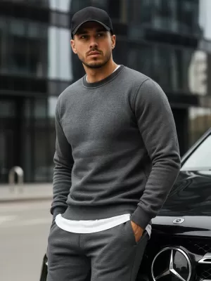 Herren-Sweatshirt DSTREET BX2405 DUNKELGRAU