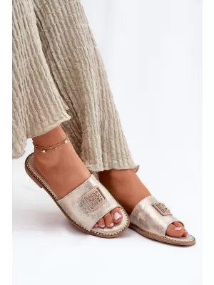 Damensandalen S.BARSKI KV51-089 HELLES GOLD