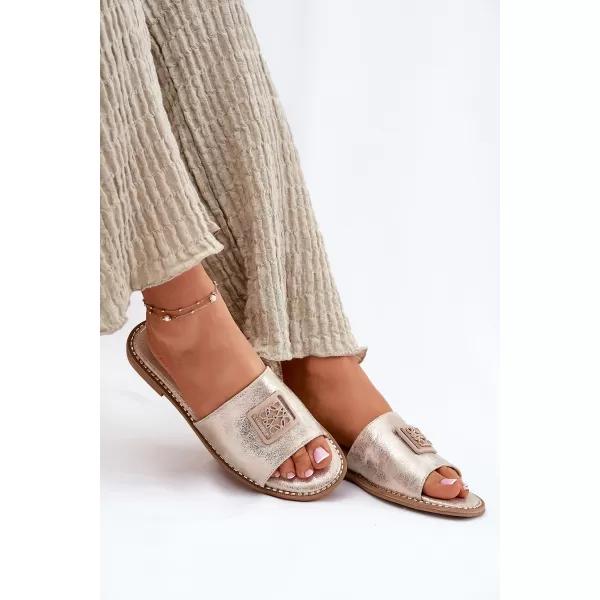  Damensandalen S.BARSKI KV51-089 HELLES GOLD 