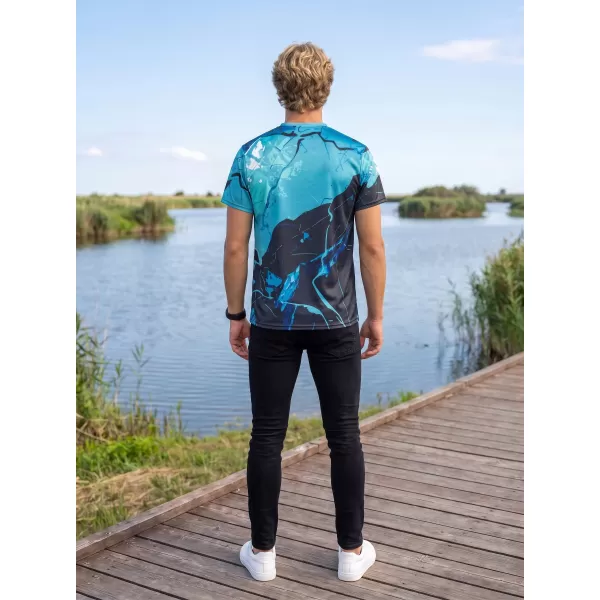  Premium-T-Shirt für Herren ALTISPORT VOJ/ALM131TR01 KEROSIN/SCHWARZ 