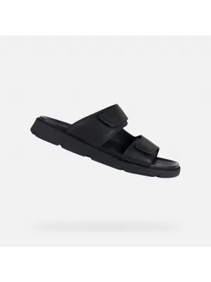 Herrenhausschuhe GEOX XAND 2S G002593 SCHWARZ