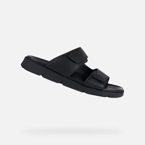  Herrenhausschuhe GEOX XAND 2S G002593 SCHWARZ 