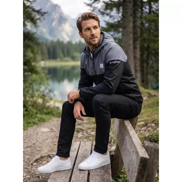  Premium-Softshelljacke für Herren ALTISPORT VOJ/ALM051JACK01 GRÄULICHES SCHWARZ 