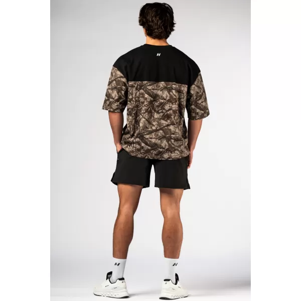  Übergroßes T-Shirt POWER 898 HELLBRAUN CAMO Nebbia 