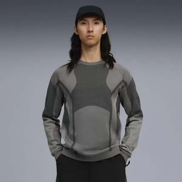  Herren-Sweatshirt PUMA X SAN SAN GEAR KNIT LS 632549-08 KÜHLES MITTELGRAU 