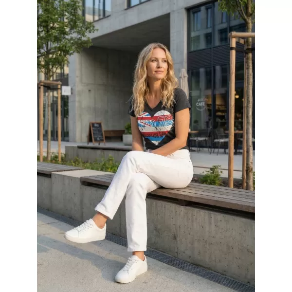  Damen-T-Shirt SAM 73 WT 739 SCHWARZ 
