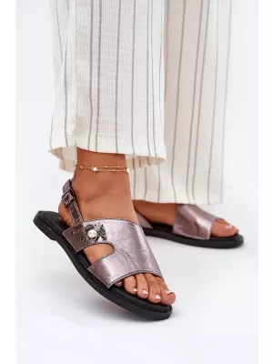 Damensandalen VINCEZA 17378 SILBER