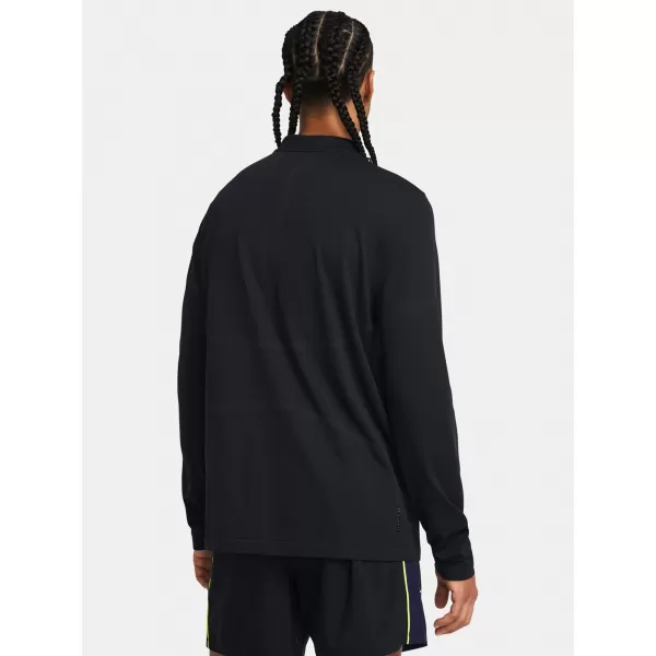  Herren-T-Shirt UNDER ARMOUR VANISH ELITE SEAMLESS 1/4 ZP 1382798-001 SCHWARZ 