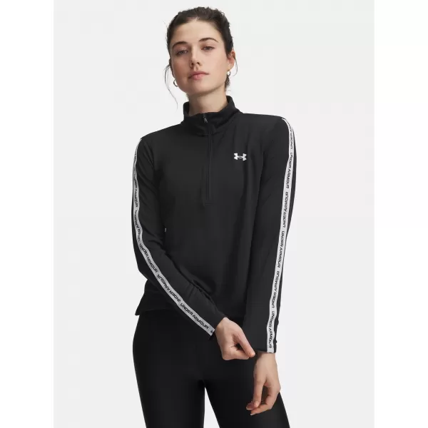  Damen-Sweatshirt UNDER ARMOUR UA TECH WM TAPE HALF ZIP 6005100-004 SCHWARZ 