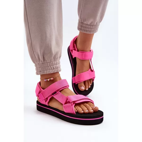  Damensandalen LEE COOPER LCW-23-34-2613 SCHWARZ/FUCHSIA 