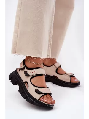 Damensandalen ARTIKER 56C0471 BEIGE/SCHWARZ