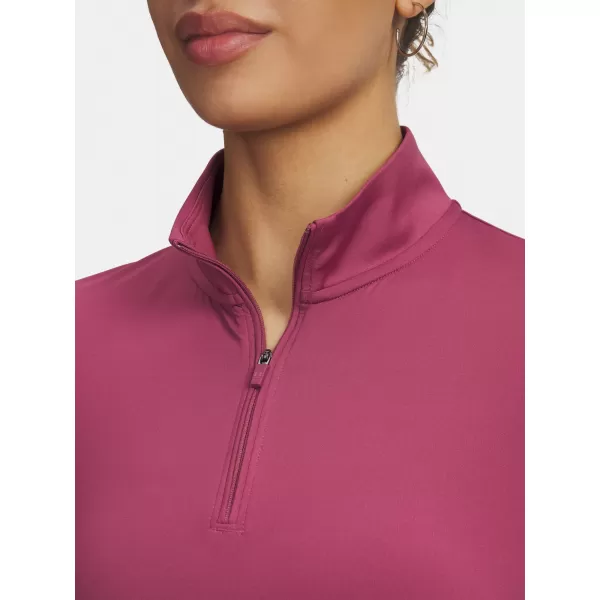  Damen-T-Shirt UNDER ARMOUR UA DRIVE 1/4 ZIP 6003797-659 ROT 