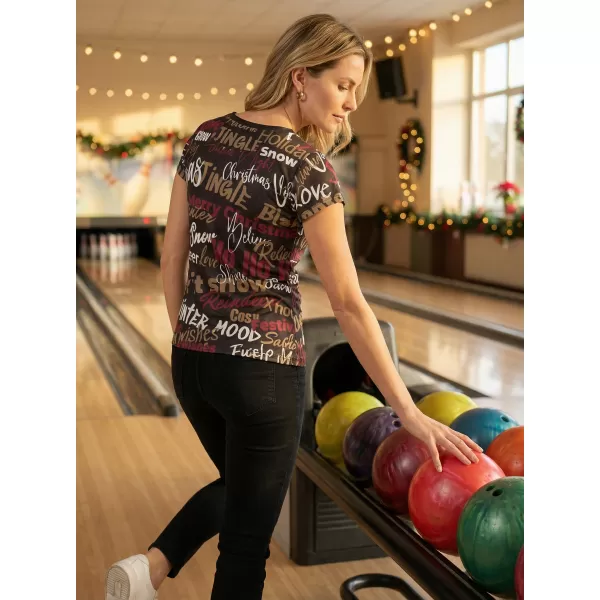  Premium-Weihnachts-T-Shirt für Damen ALTISPORT VOJ/ALWVN9TR06 BRAUN 