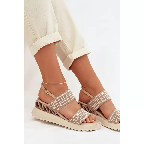  Damensandalen D&A CR61-3067 BEIGE 