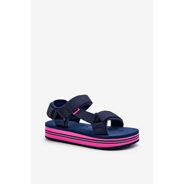  Damensandalen LEE COOPER LCW-24-05-2753L MARINE/FUCHSIA 