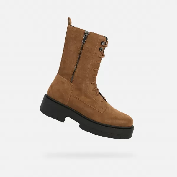  Damen-Stiefeletten GEOX SPHERICA EC7 G004252 BRAUN 
