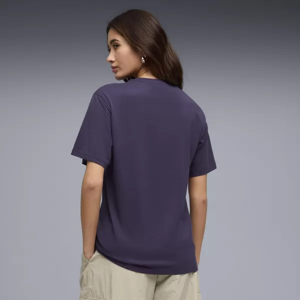  Damen-T-Shirt PUMA GRAPHICS RELAXED TEE BETTER 691908_64 TIEFE PFLAUME 
