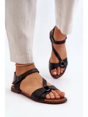 Damensandalen ZAZOO 40182 SCHWARZ