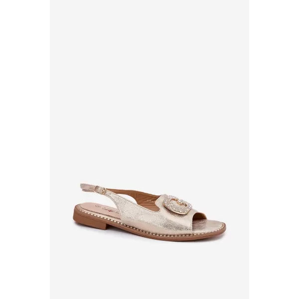  Damensandalen S.BARSKI KV51-080 HELLES GOLD 