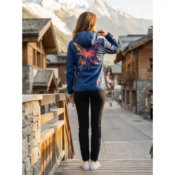  Premium-Softshelljacke für Damen ALTISPORT VOJ/ALW077JACK01 MARINEBLAU/ORANGE 