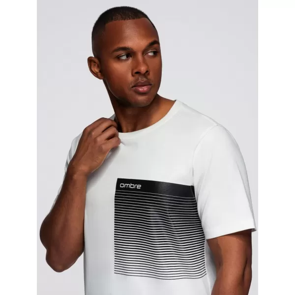  Herren-T-Shirt OMBRE OM-TSPT-0246 WEIß 