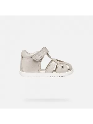 Erste Schritte für Mädchen GEOX SANDAL MACCHIA B654WA0MAEWC0262 GRAU