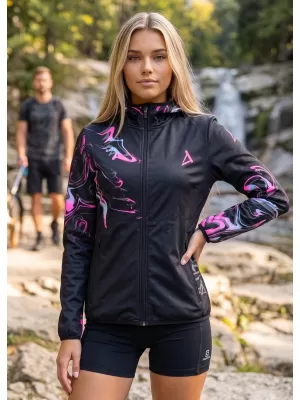 Premium-Softshelljacke für Damen ALTISPORT VOJ/ALW064JACK01 SCHWARZ ROSA
