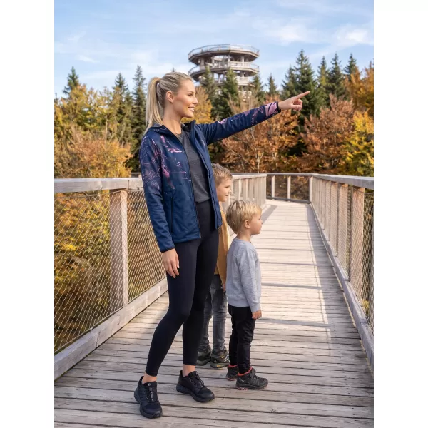  Premium-Softshelljacke für Damen ALTISPORT VOJ/ALW064JACK01 BLAU ROSA 